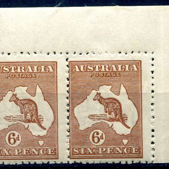 1915/28 3rd Watermark 6d deep chestnut with ...