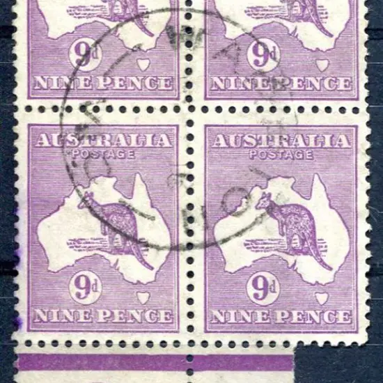 1915/28 3rd Watermark 9d violet in a CA monogram ...
