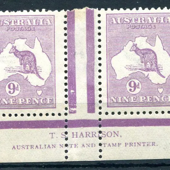 1915/28 3rd Watermark 9d violet, Die IIB Harrison ...