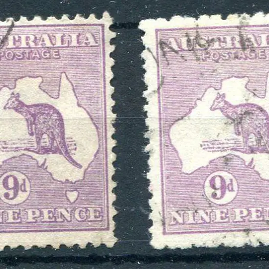 1915/28 3rd Watermark 9d pale violet with 2 ...