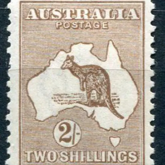 1915/28 3rd Watermark 2/- brown Kangaroo, Die 2. ...