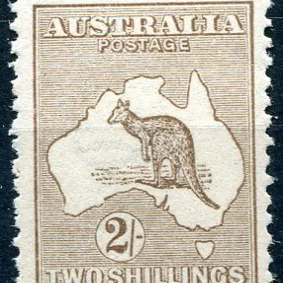 1915/28 3rd Watermark 2/- pale brown. MLH, centred ...