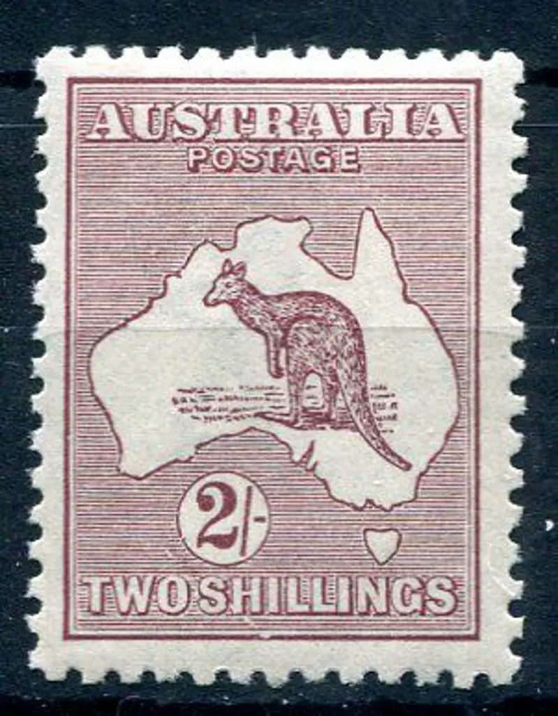 1915/28 3rd Watermark 2/- maroon with "white dog ... Image 1++
