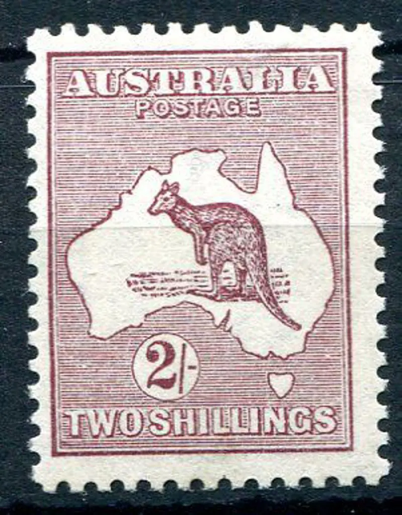 1915/28 3rd Watermark 2/- maroon, Die II. MVLH, ... Image 1++