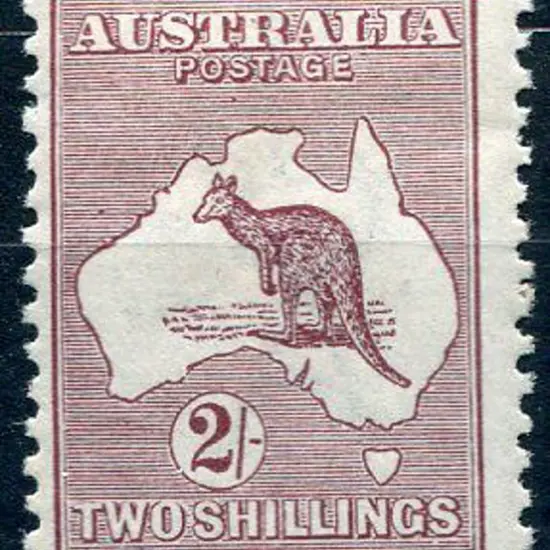 1915/28 3rd Watermark 2/- maroon. MLH with fluffy ...