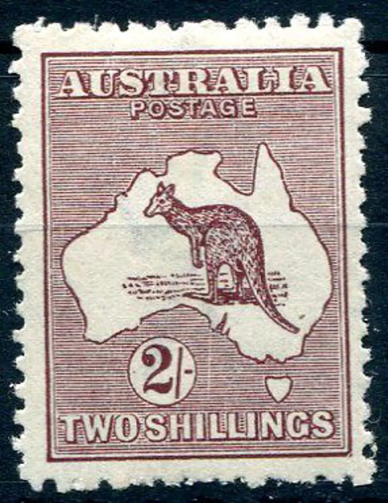 1915/28 3rd Watermark 2/- deep maroon with ... Image 1++