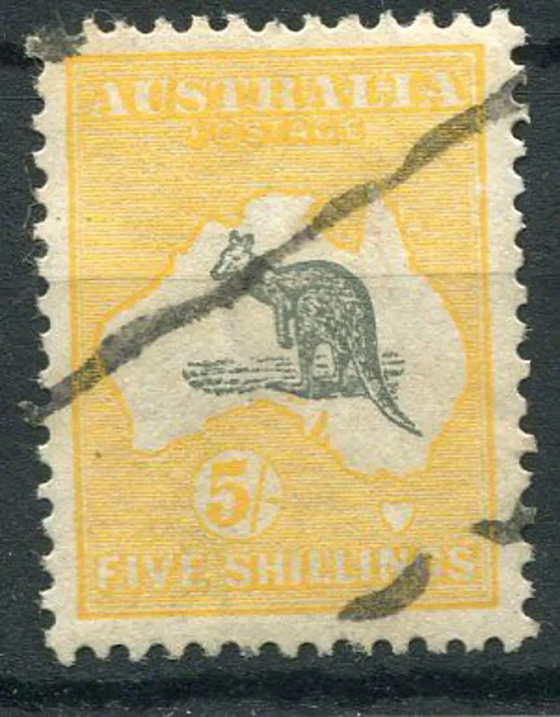 1915/28 3rd Watermark 5/- grey-black & chrome with ... Image 1++