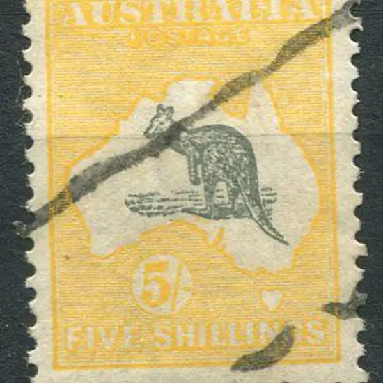 1915/28 3rd Watermark 5/- grey-black & chrome with ...
