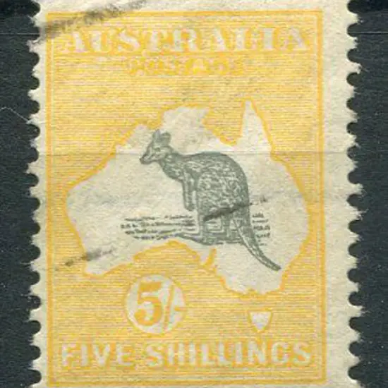 1915/28 3rd Watermark 5/- grey-black & chrome with ...