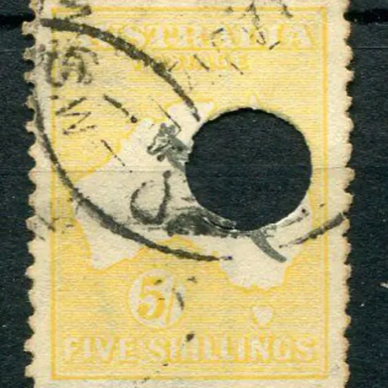 1915/28 3rd Watermark 5/- grey-black & chrome with ...