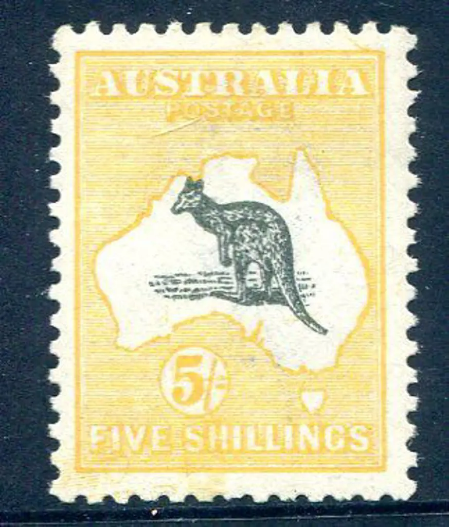 1915/28 3rd Watermark 5/- grey-black & chrome with ... Image 1++