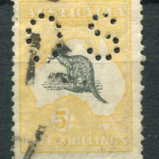 1915/28 3rd Watermark 5/- grey-black & ...