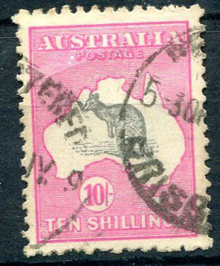 1915/28 3rd Watermark 10/- grey & pink with 2 ... Image 1++
