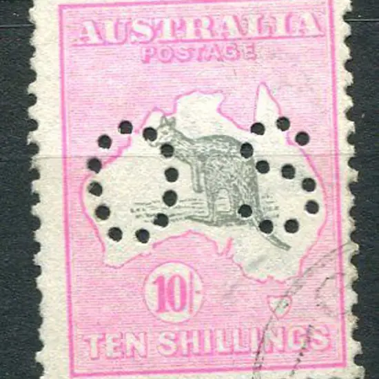 1915/28 3rd Watermark 10/- grey & pink, Die II ...