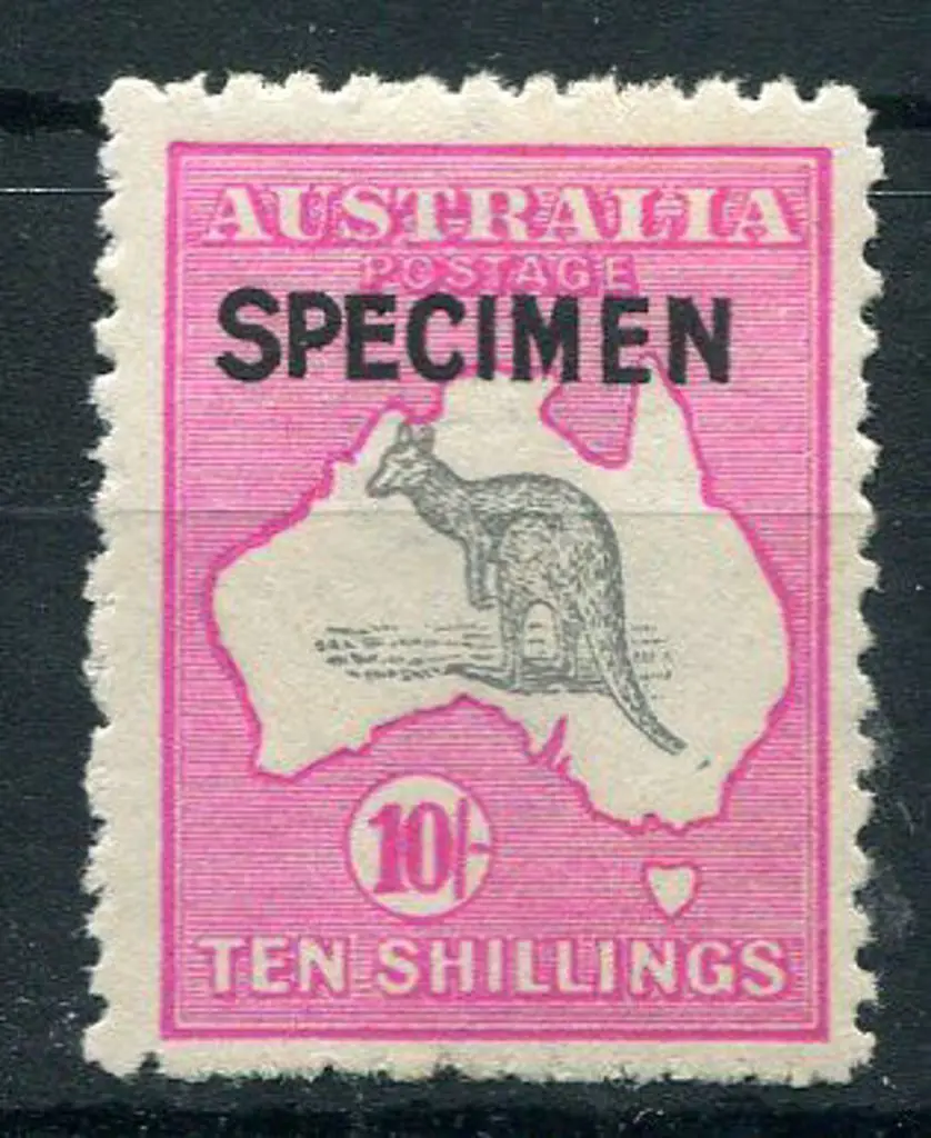 1915/28 3rd Watermark 10/- grey & deep aniline ... Image 1++