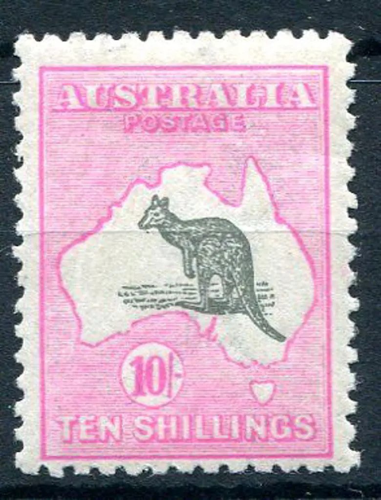 1915/28 3rd Watermark 10/- grey & deep aniline ... Image 1++