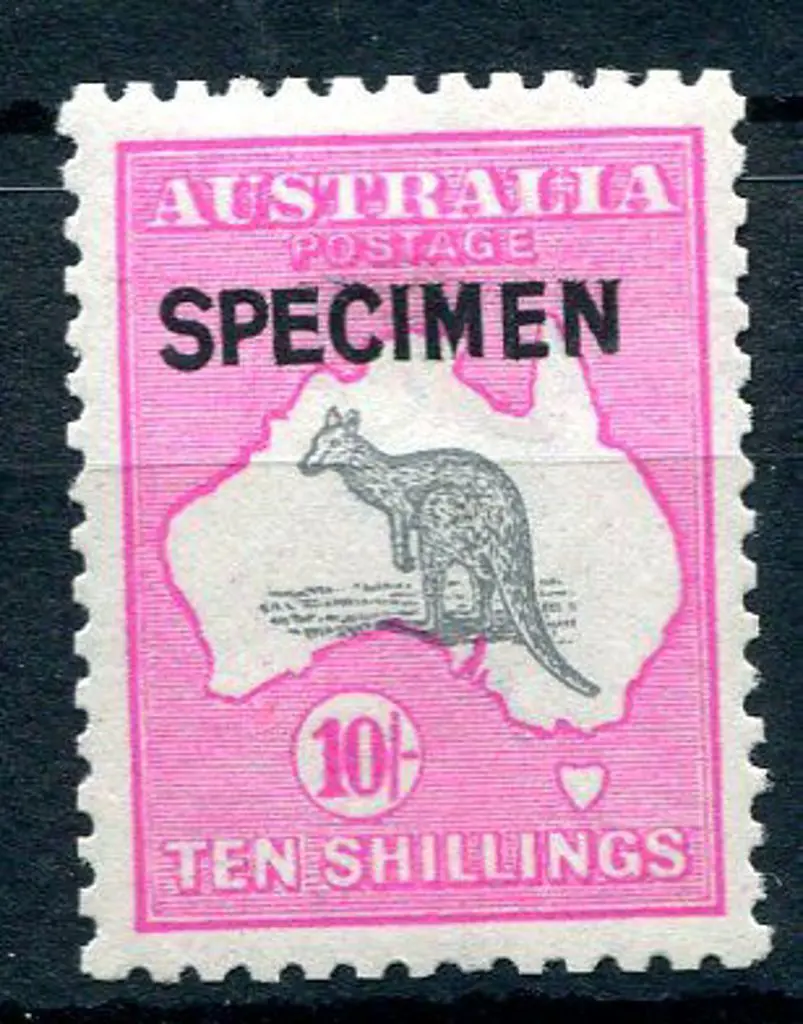 1915/28 3rd Watermark 10/- grey & deep aniline ... Image 1++