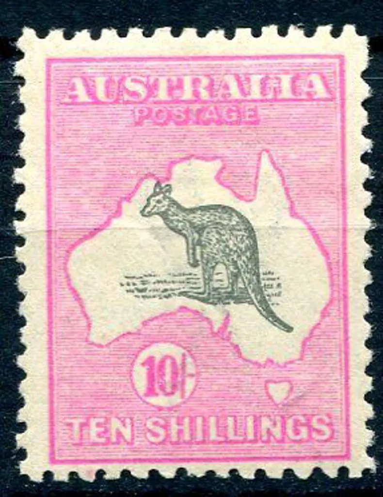 1915/28 3rd Watermark 10/- grey & deep aniline ... Image 1++