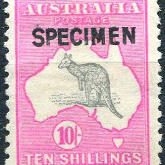 1915/28 3rd Watermark 10/- grey & pale aniline ...