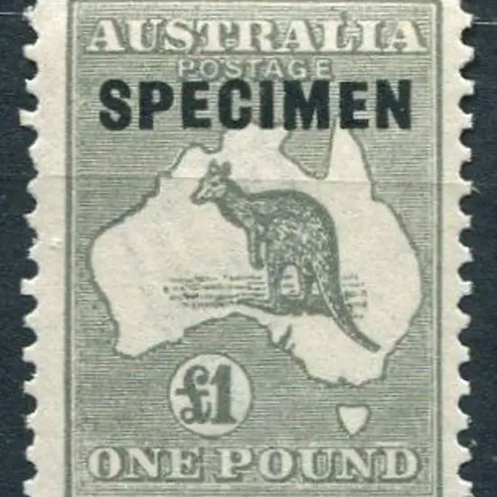 1915/28 3rd Watermark £1 grey ovptd "SPECIMEN" ...