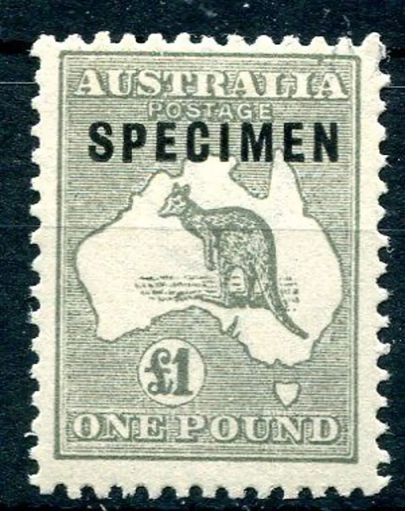 1915/28 3rd Watermark £1 grey ovptd "SPECIMEN" ... Image 1++