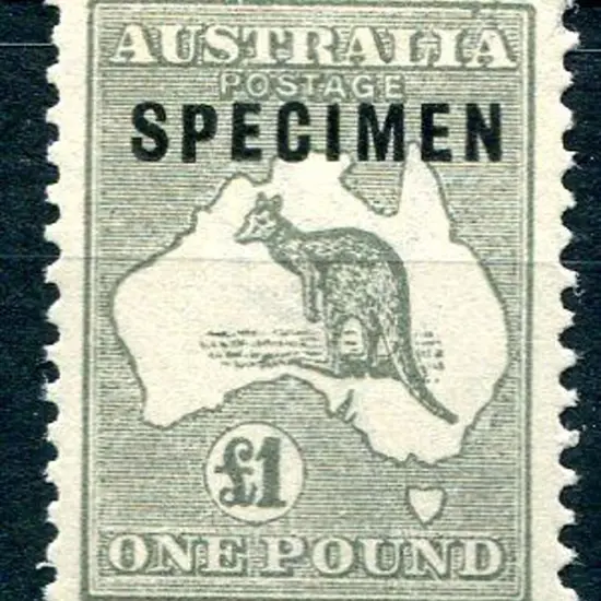1915/28 3rd Watermark £1 grey ovptd "SPECIMEN" ...