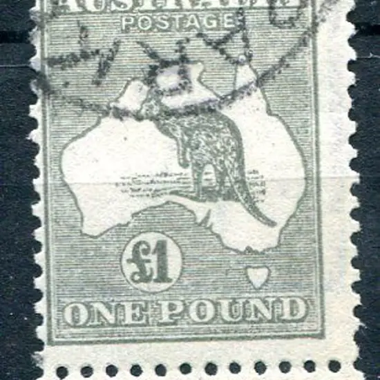 1915/28 3rd Watermark £1 grey with part bottom ...