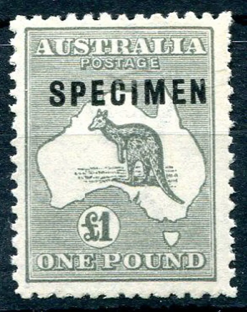 1915/28 3rd Watermark £1 grey, Die 2B ovptd ... Image 1++