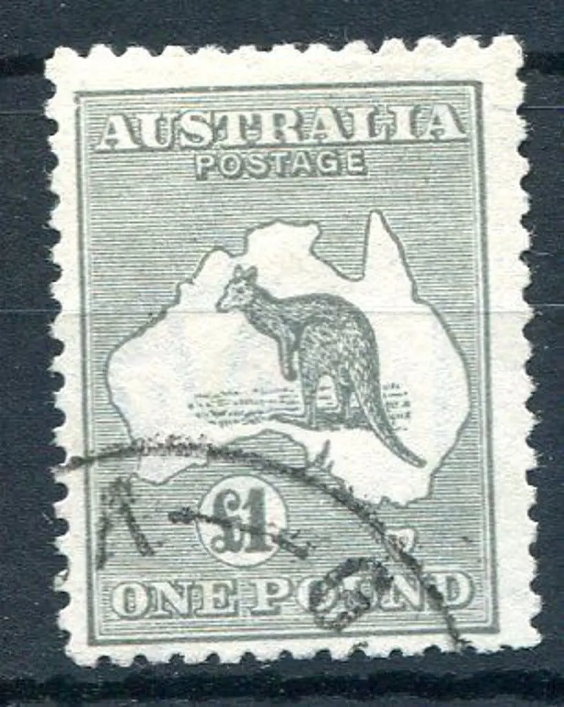 1915/28 3rd Watermark £1 grey. Fine used, centred ... Image 1++