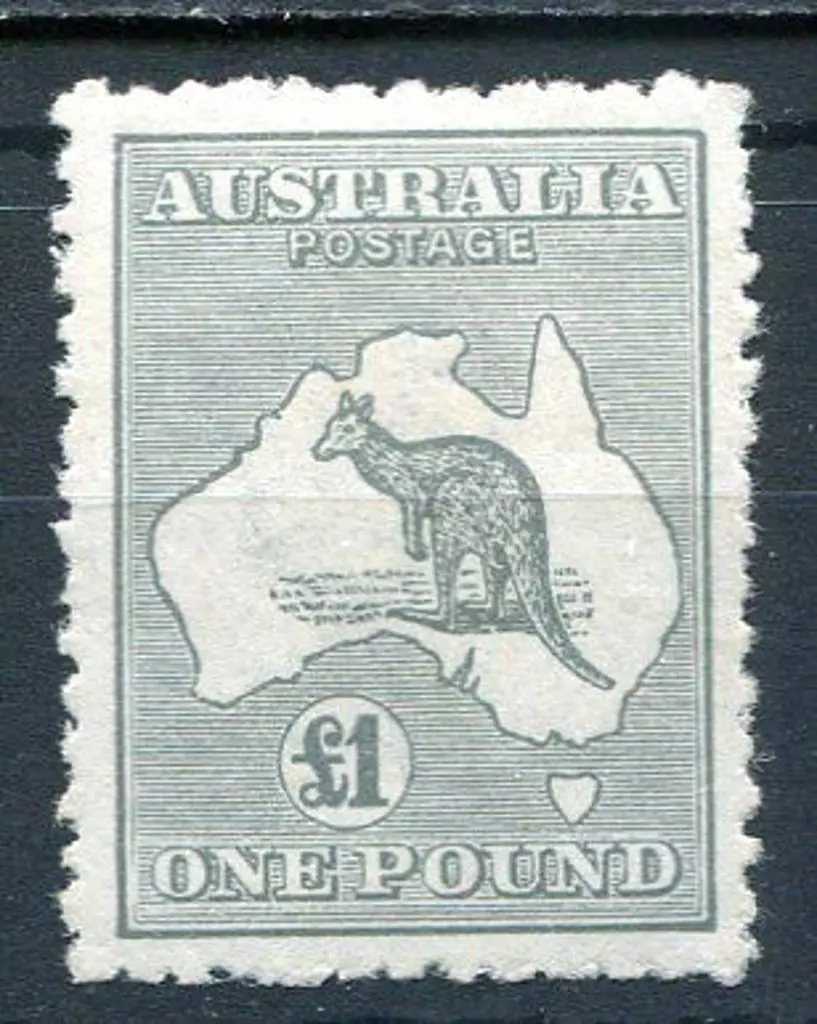 1915/28 3rd Watermark £1 grey. Fresh MLH with ... Image 1++