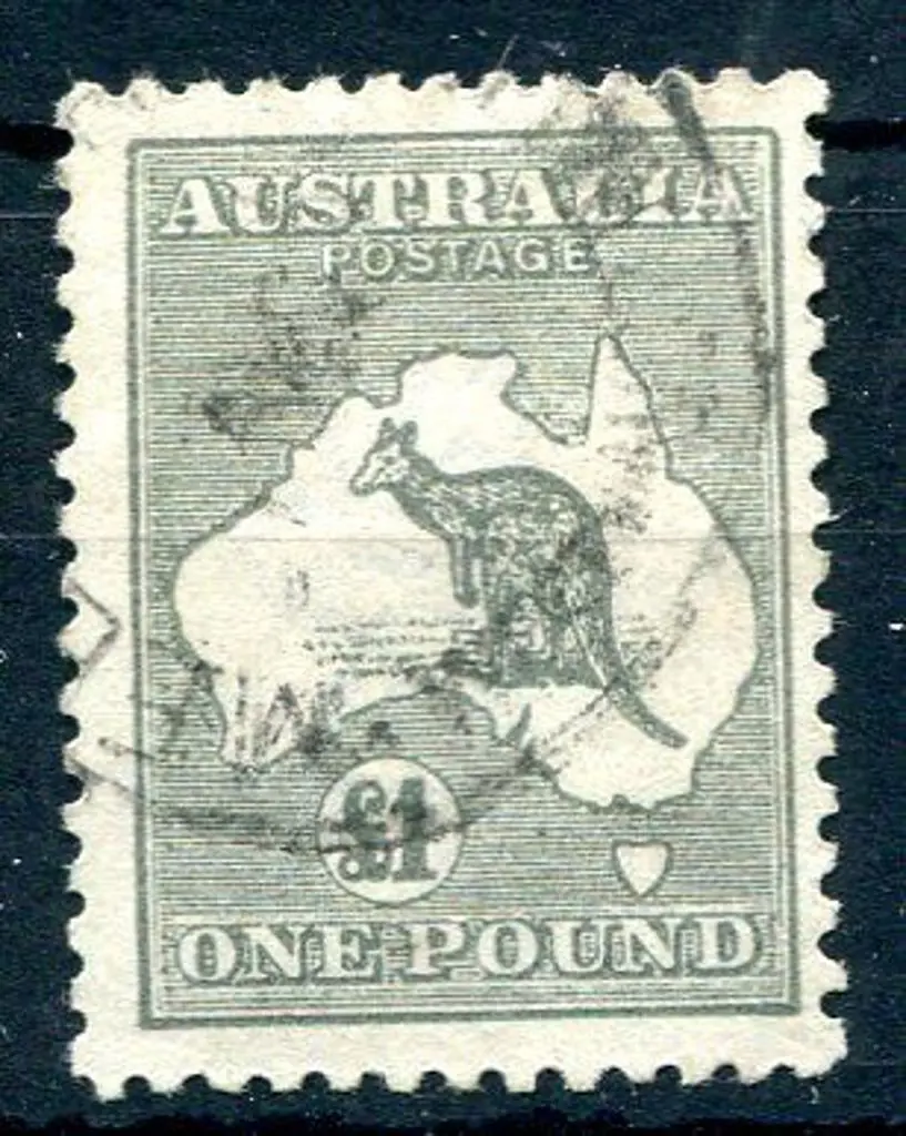 1915/28 3rd Watermark £1 deep grey. Good to fine ... Image 1++