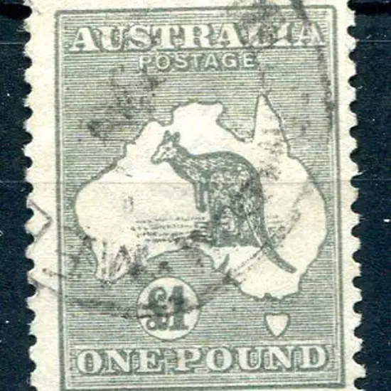 1915/28 3rd Watermark £1 deep grey. Good to fine ...