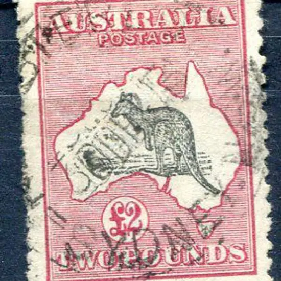 1915/28 3rd Watermark £2 grey black & crimson, ...