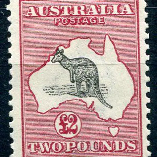 1915/28 3rd Watermark £2 grey-black & crimson with ...