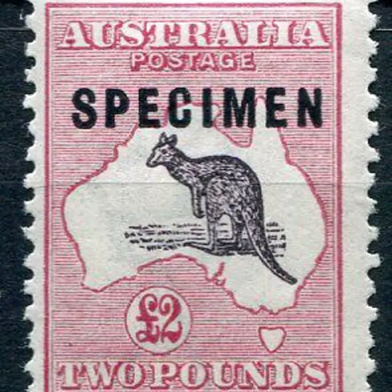 1915/28 3rd Watermark £2 purple-black & rose ovptd ...