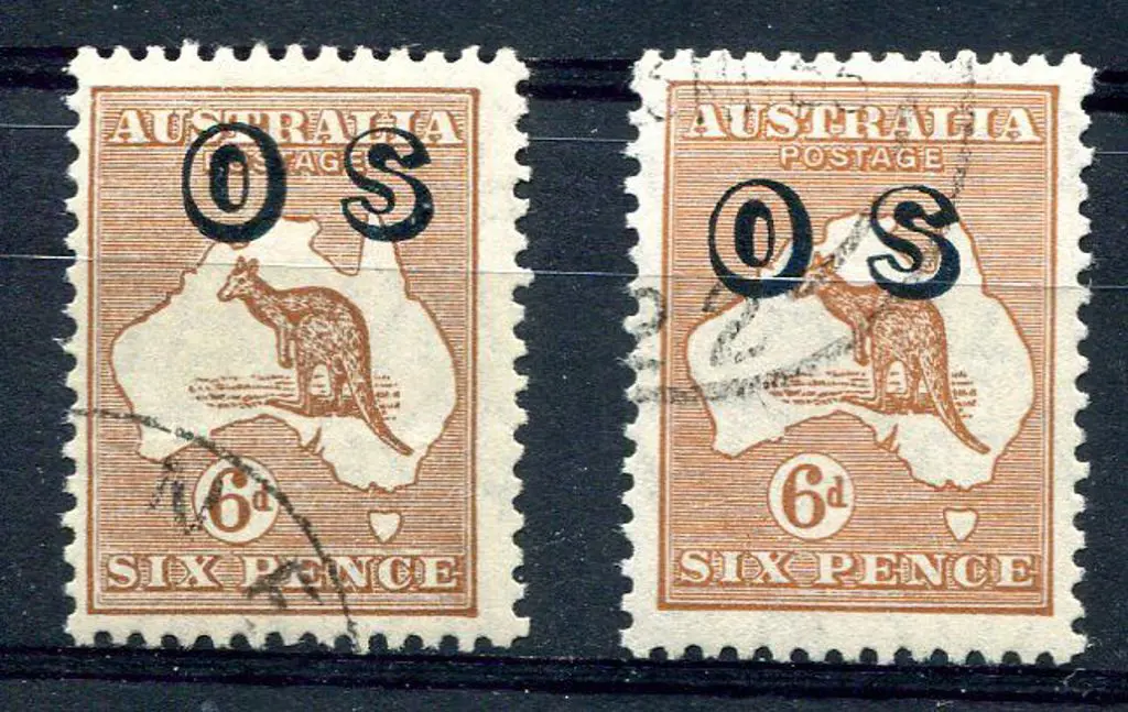 1929/30 Small Multiple Watermark 6d chestnut ovptd ... Image 1++
