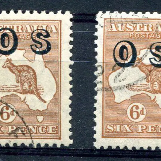 1929/30 Small Multiple Watermark 6d chestnut ovptd ...