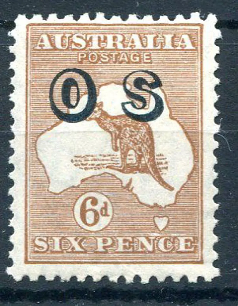 1929/30 Small Multiple Watermark 6d chestnut ovptd ... Image 1++