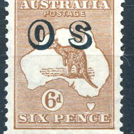1929/30 Small Multiple Watermark 6d chestnut ovptd ...