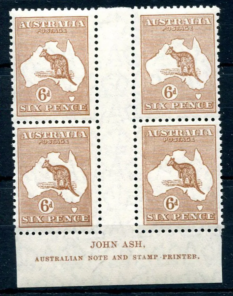 1929/30 Small Multiple Watermark 6d chestnut, Die ... Image 1++