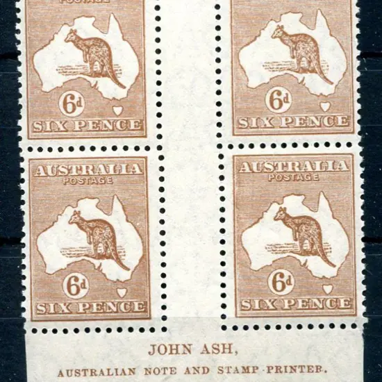 1929/30 Small Multiple Watermark 6d chestnut, Die ...