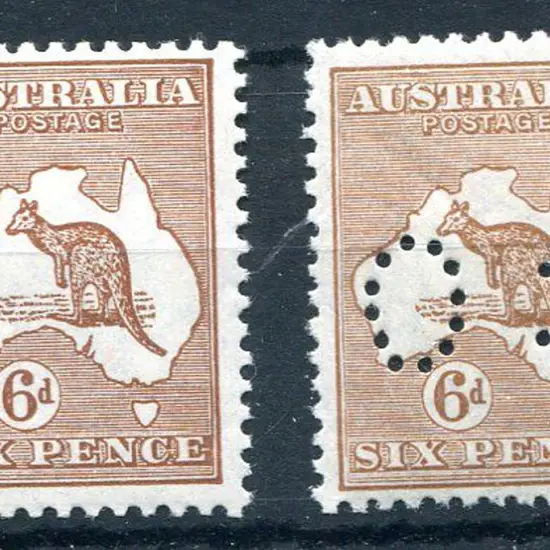 1929/30 Small Multiple Watermark 6d chestnut, MLH ...