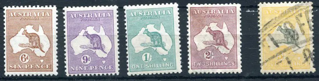 1929/30 Small Multiple Watermark 6d brown to 2/- ... Image 1++