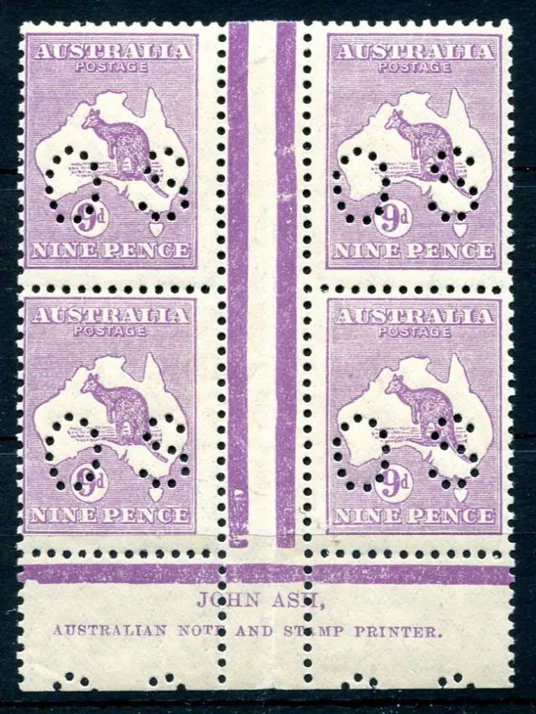 1929/30 Small Multiple Watermark 9d violet ... Image 1++