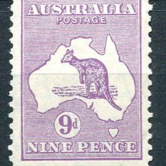 1929/30 Small Multiple Watermark 9d violet with ...