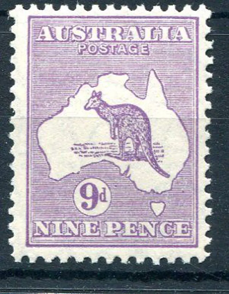 1929/30 Small Multiple Watermark 9d violet. MLH ... Image 1++