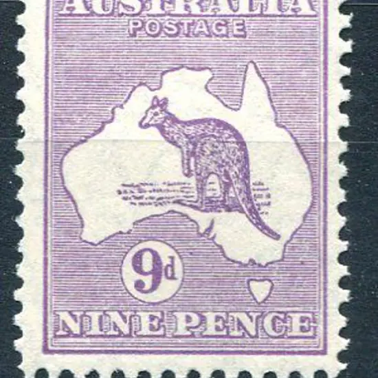 1929/30 Small Multiple Watermark 9d violet. MLH ...