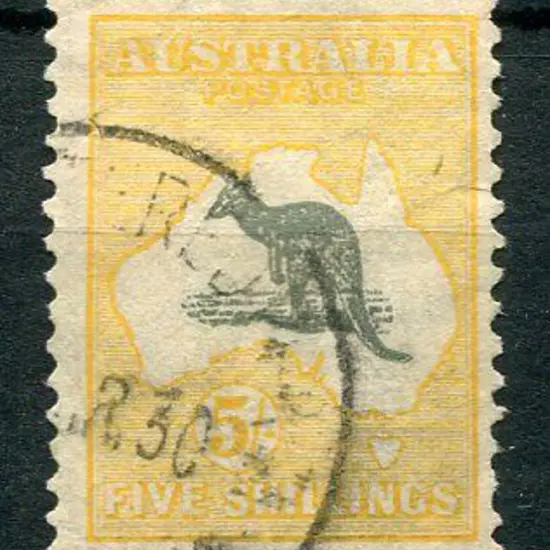 1929/30 Small Multiple Watermark 5/- dark grey & ...