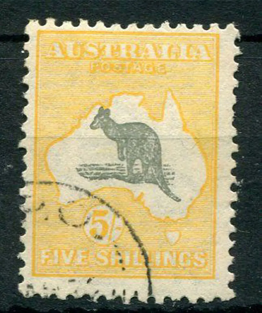 1929/30 Small Multiple Watermark 5/- deep grey & ... Image 1++