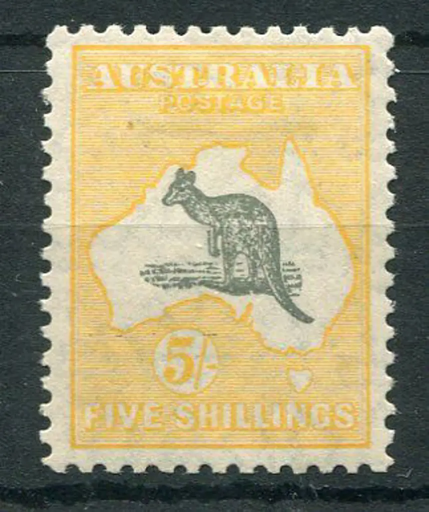 1929/30 Small Multiple Watermark 5/- deep grey & ... Image 1++